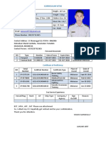 CV for Deck Cadet Position
