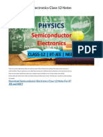 Semiconductor Electronics Class 12 Notes - IIT JEE - NEET PDF