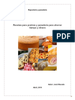 Recetario de Postres y Panaderia