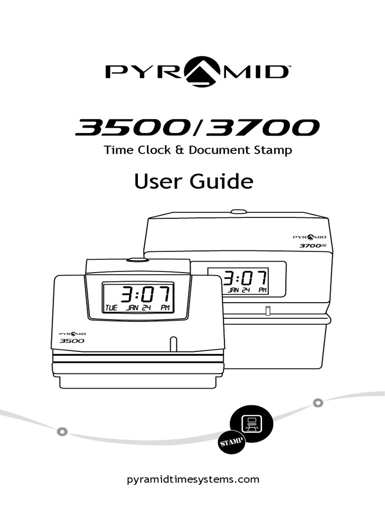 Manual Reloj Checador PYRAMID 3500 PDF Printer