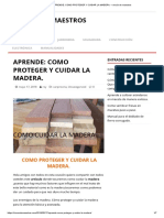 Como Proteger La Madera PDF