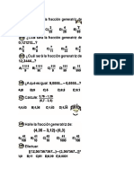 Ejerciocios de Fraccion Generatriz PDF