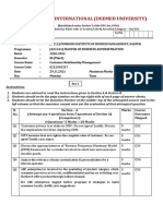 Customer Relationship Management - Question Paper Set-1 (Semester III) PDF