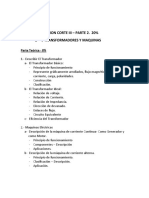 EVALUACION CORTE III - Parte 2. U - V Transformadores y M. 20%