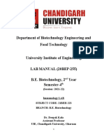 Immunology Lab Manual - 20BEP-255 - Sem 4 - Deepak K