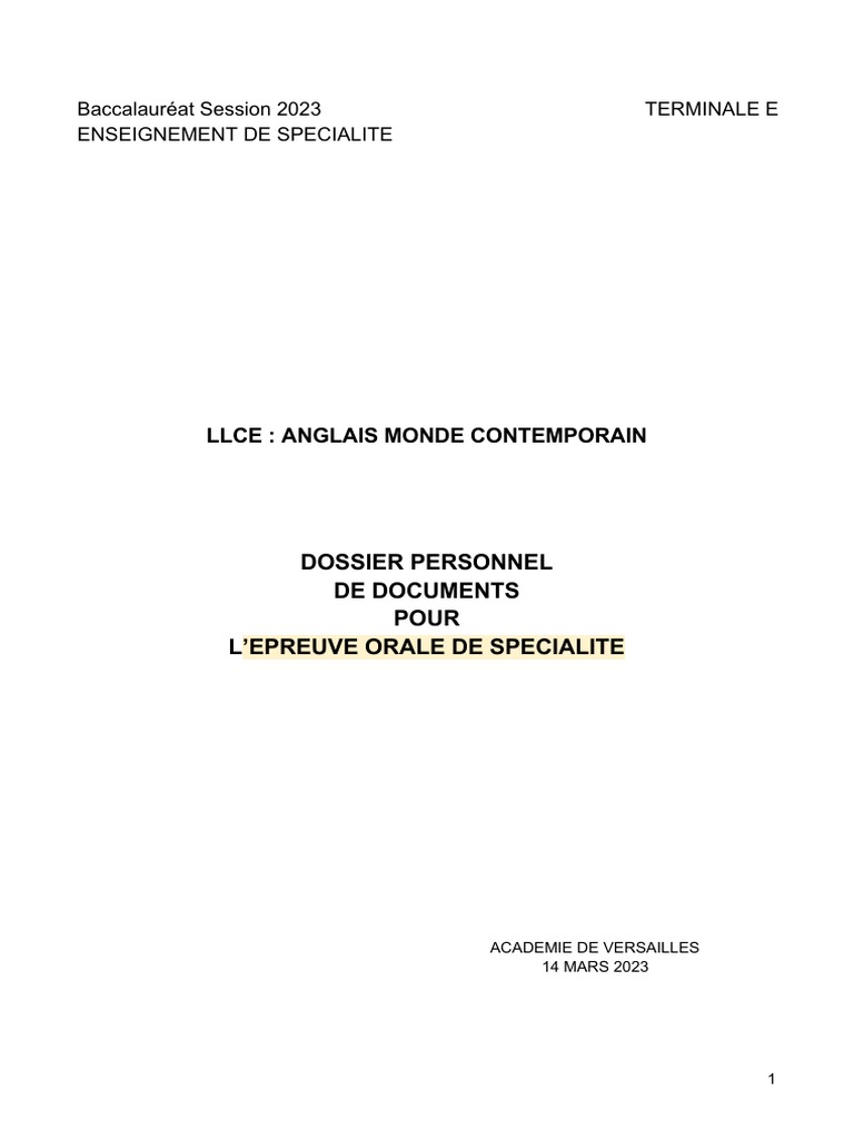 AMC Dossier Oral Pres PDF PDF