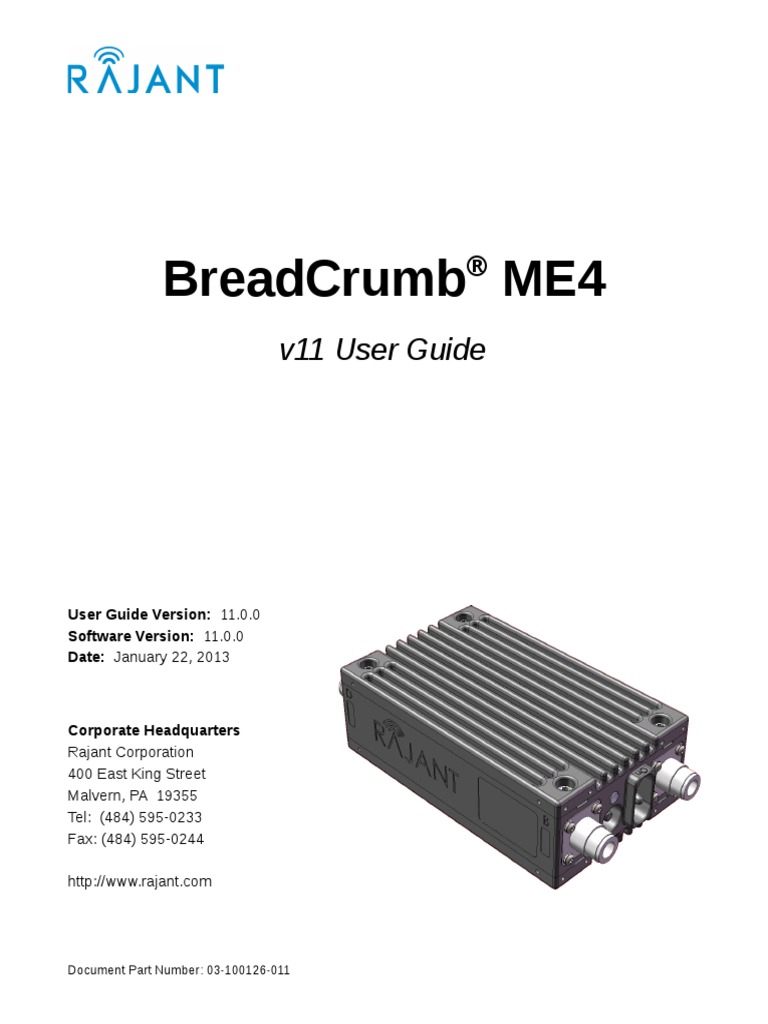 User Manual Rajant ME4 PDF PDF