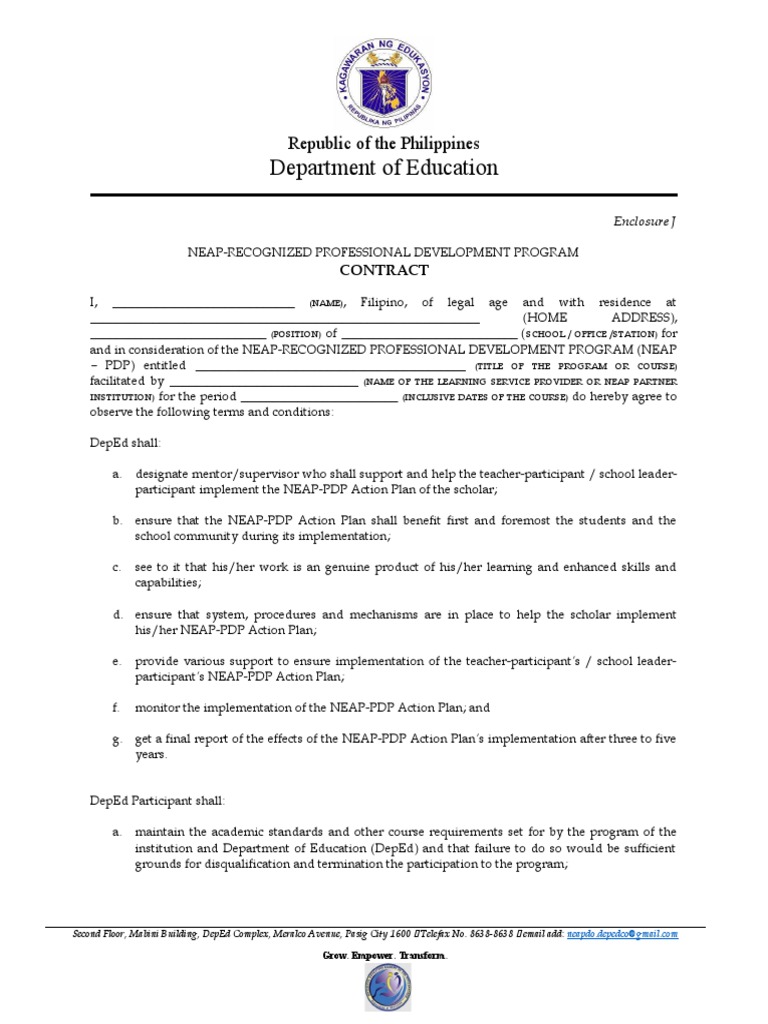 Enclosure Contract 1 | PDF