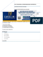 Prova - Estudo Contemporâneo e Transversal Empreendedorismo Corporativo - 52-2023