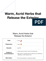 Warm Acrid Herbs that Promote Sweating
