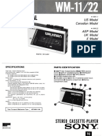 Sony wm-11 22 Service en PDF