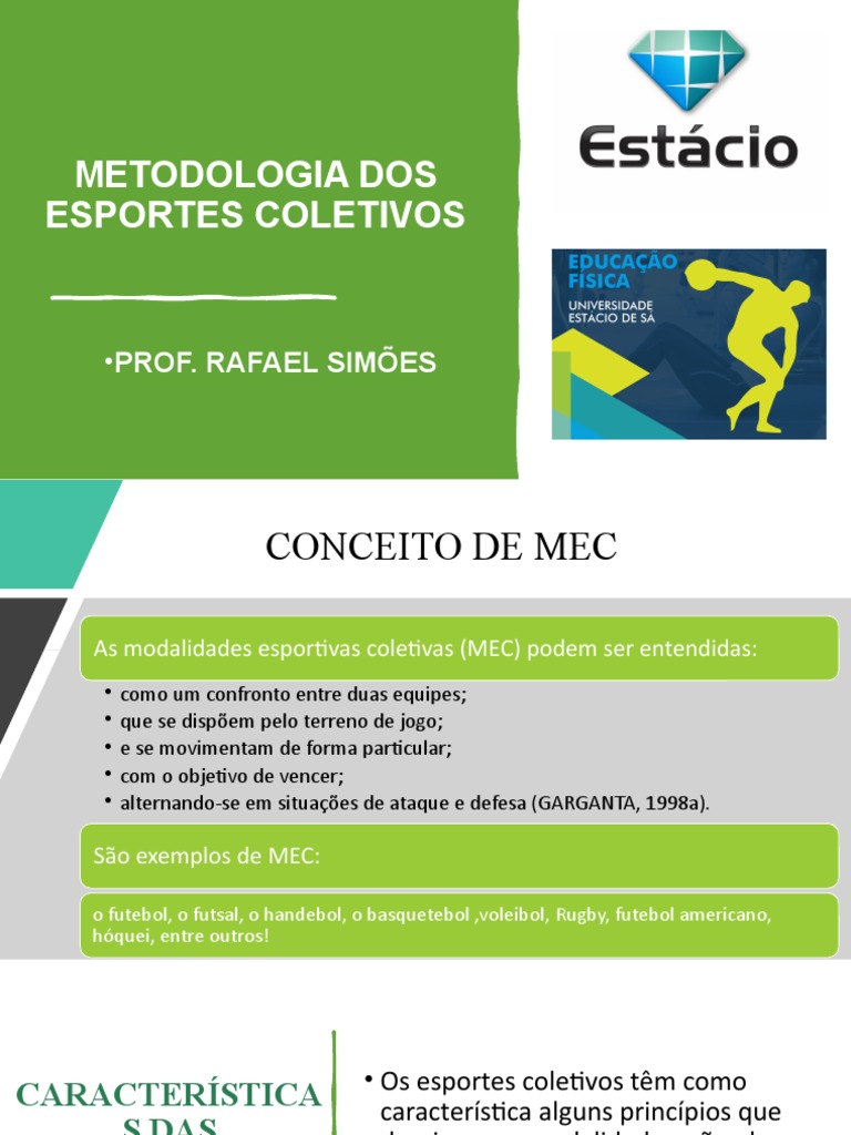Aula 7 - METODOLOGIA DO ENSINO DO FUTEBOL E FUTSAL - Teoria e Metodologia  dos Esportes Coletivos II