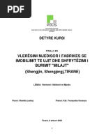 Vlerësimi Mjedisor I Fabrikes Se Imobilimit Te Ujit Dhe Shfrytëzimi I Burimit "Milajt" (Shengjin, Shengjergj, TIRANE)