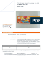 P Tit Savane Fourre Chocolat en Etui 30 G Brossard - 0178939 Es - Technical PDF