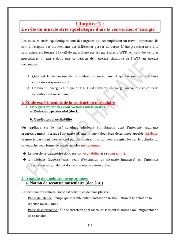 Chapitre2musclestriésquelettique PDF