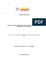 Atividades de Ambiente Nao Escolar 2023