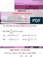 MAT121 SOE L2 Differentiation 1819