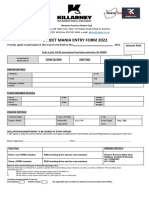 StreetMania - Entry Form 2022 PDF