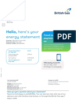 British Gas energy statement breakdown
