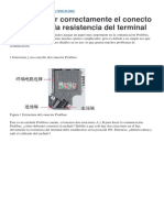 Cómo Utilizar Correctamente El Conector Profibus y La Resistencia Del Terminal PDF