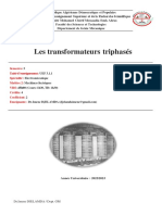 Les Transformateurs Triphasés: 5 UEF 3.1.1 Electromécanique Machines Électriques (Cours: 1h30, TD: 1h30) 4 2