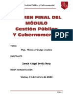 Sevilla Borja Janeth Abigail - Examen Final - Gestión Pública y Gubernamental PDF
