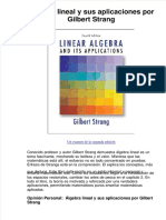 Dokumen - Tips - Algebra Lineal y Sus Aplicaciones Por Gilbert Strang Averiguee Por Que Me Encanta PDF