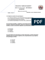 Cuestionarios de PSICOLOGÍA Y FILOSOFÍA 1°BGU A