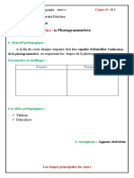 Plan Du Cours PHOTOGRAMETRIE