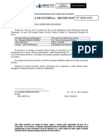 Acta de Entrega - Recepcion N°40