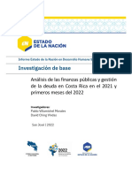 Villamichel P Analisis Finanzas Publicas Estion Deuda Costa Rica IEN 2022 PDF