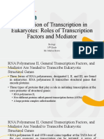 Regulation of Transcription in Eukaryotes