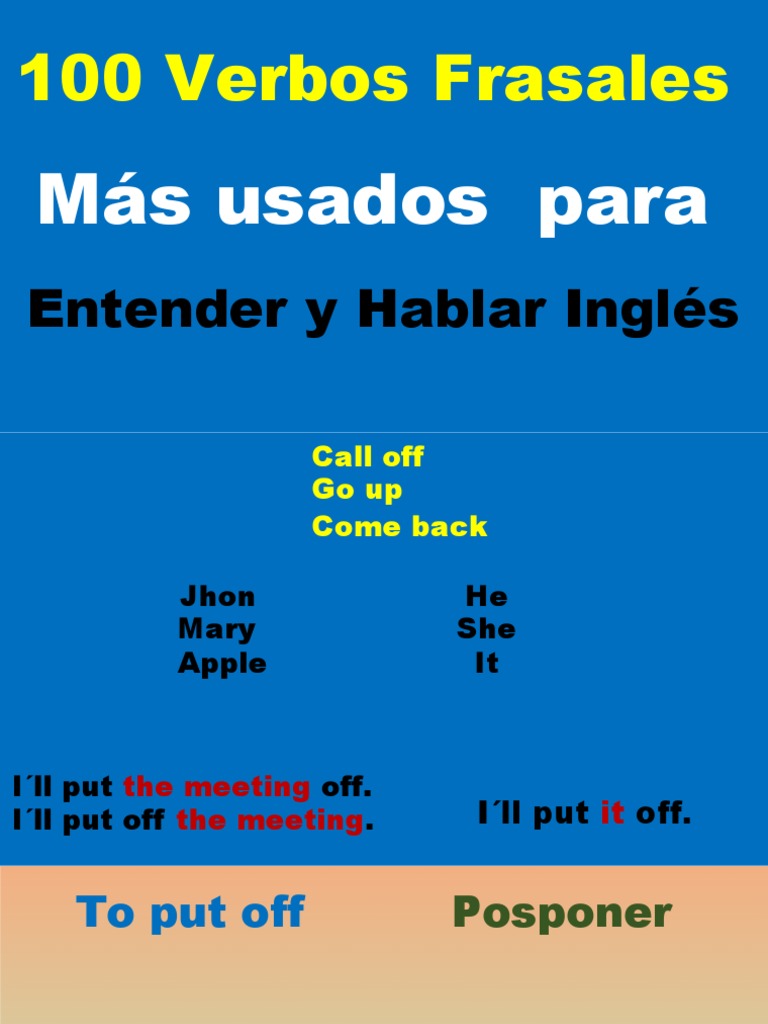 100 Phrasal Verbs Mas Comunes Pdf