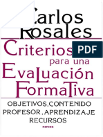 Criterios para Una Evaluación Formativa - Carlos Rosales PDF