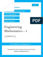 Sem1 2 Engineering Mathematics1 Unit1 2 3 4 5 6 7 8 PDF