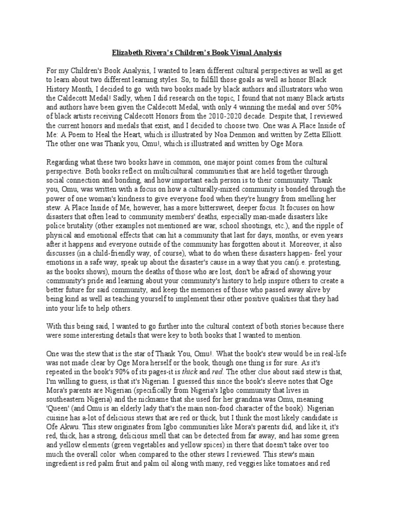 Elizabeth Rivera S Childrens Book Analysis Pdf Chili Pepper Afro