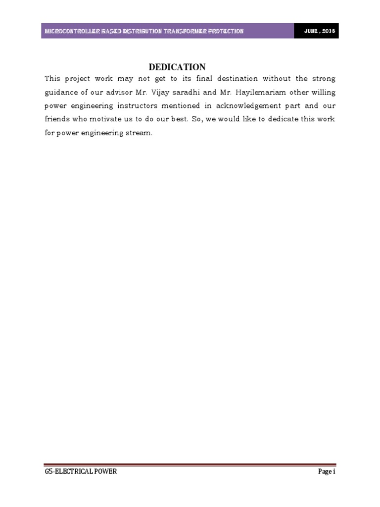 Microcontroller Based Distribution Transformer Protection PDF