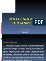 Sejarah & Politik Bahasa Nasional