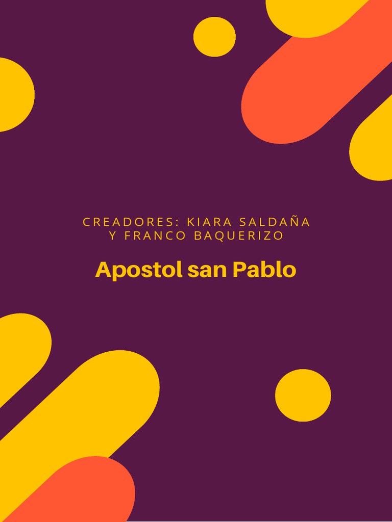 Apostol San Pablo Pdf Pablo El Apóstol Jesús