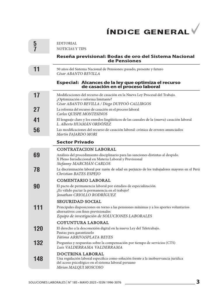 Indice General SL-185 - Soluciones Laborales | Descargar gratis PDF ...