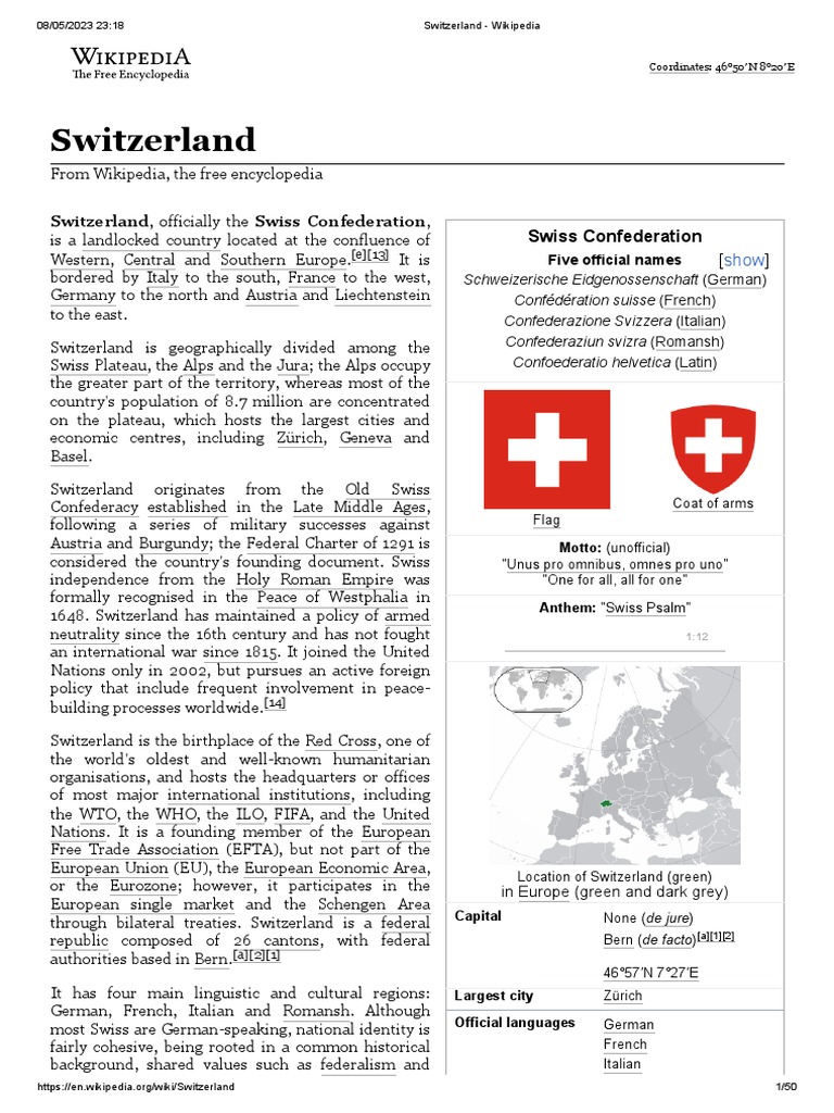 Switzerland intelligence overview