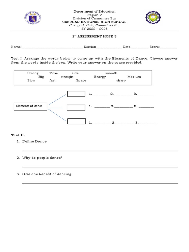 HOPE 3 Quiz | PDF