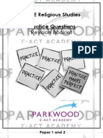 AQA RS Spec A Practice Questions Booklet PDF