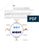 DAY AND NIGHT VOCABULARY