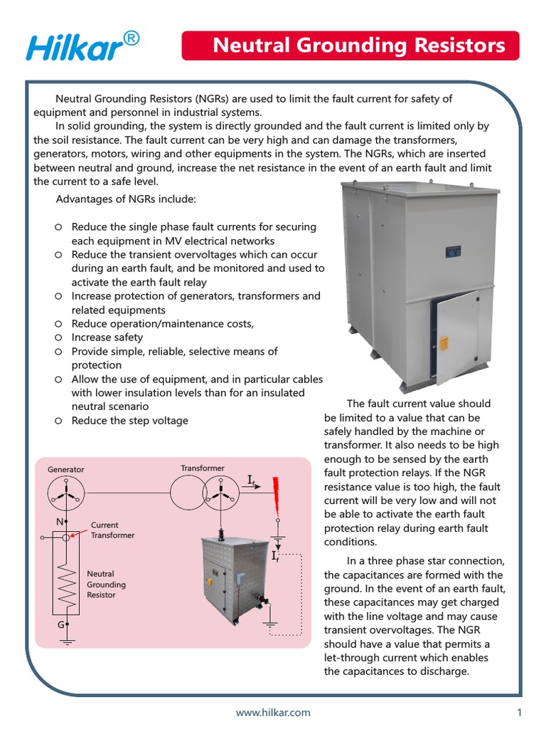 Brochure NGR Hilkar | PDF | Resistor | Electrical Resistance And ...