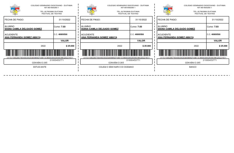 Festival de Teatro - Colegio Seminario Duitama | PDF