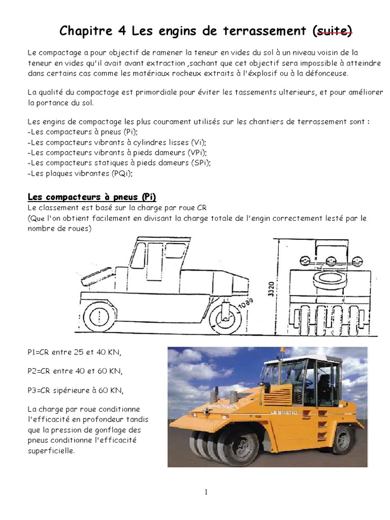 Engins de terrassement et compactage | PDF