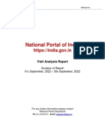 National Portal of India - September 2022 Analytics PDF
