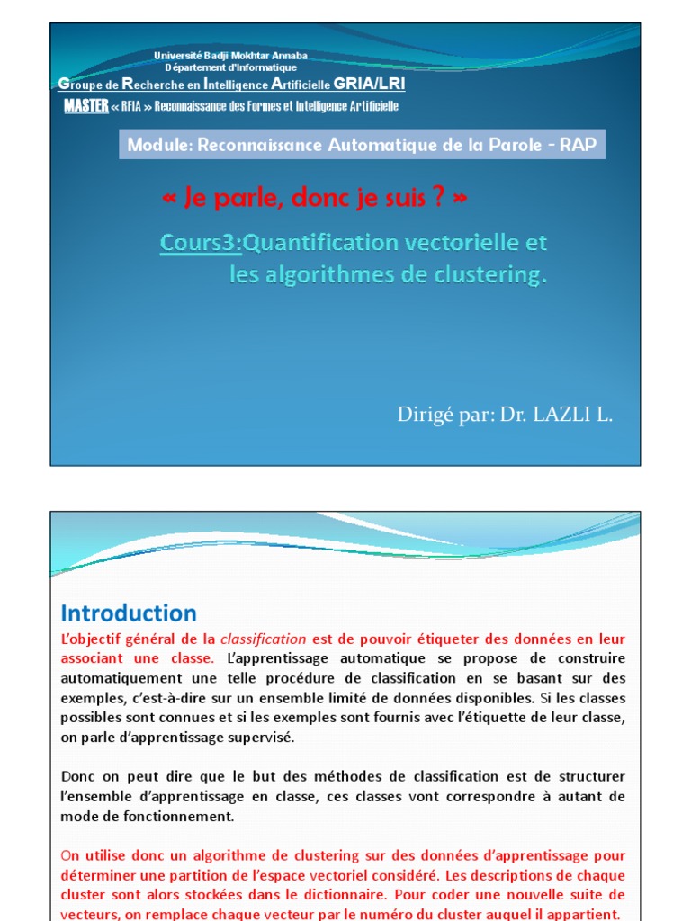 RFIA Cours3 PDF | PDF | Apprentissage automatique | Mathématiques appliqués