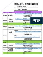 HORARIO DE 1ERO VIRTUAL - Lunes 3 PDF